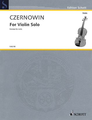 Book cover for For Violin Solo