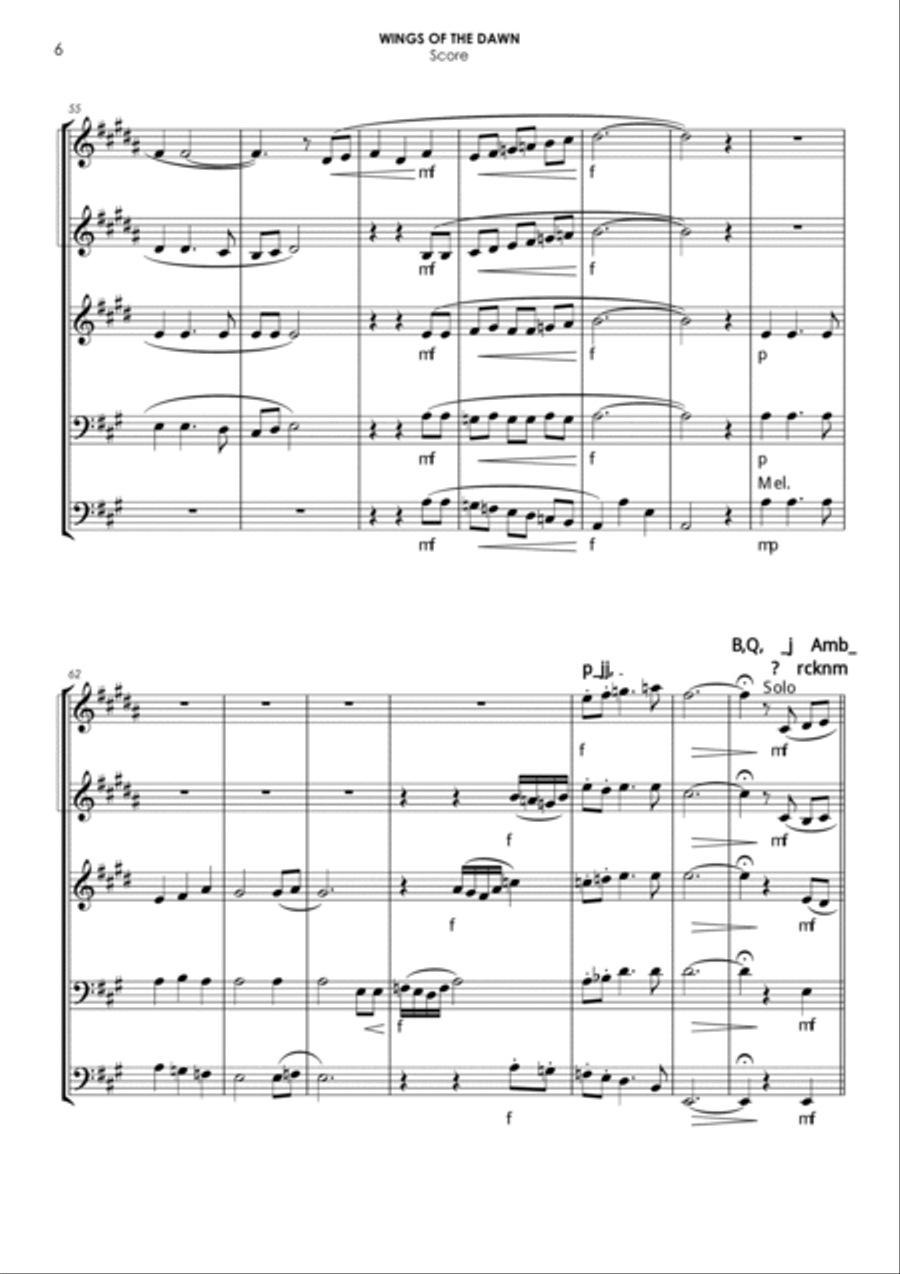Wings Of The Dawn Wings Of The Dawn Brass Ensemble scores gallery preview page 6