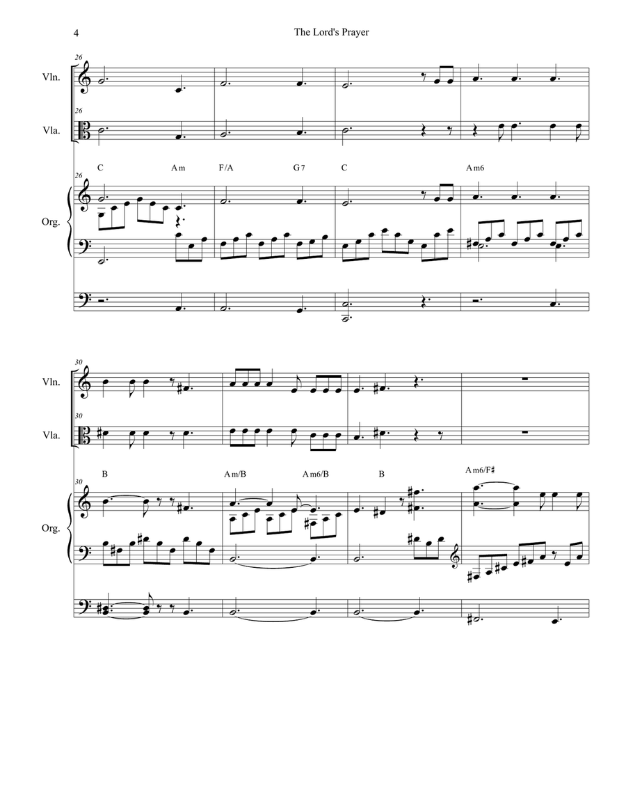 The Lord's Prayer The Lord's Prayer String Duet scores gallery preview page 4