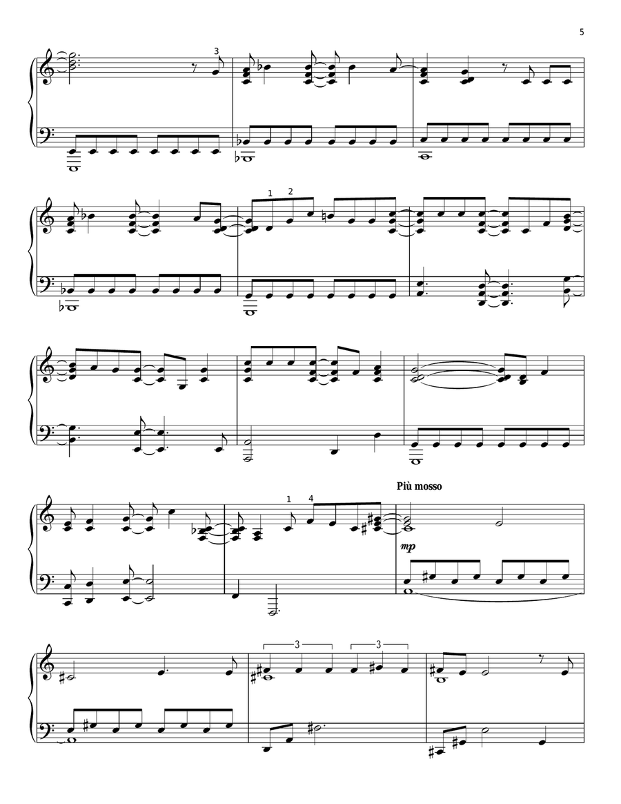 The Wizard And I (from Wicked) Piano Solo scores gallery preview page 5