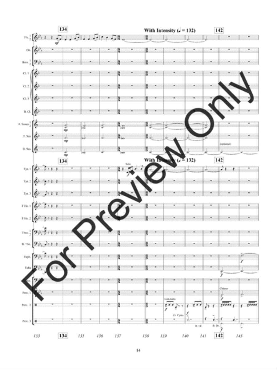 American Hymn Tune Sketches (Score) Concert Band scores gallery preview page 17