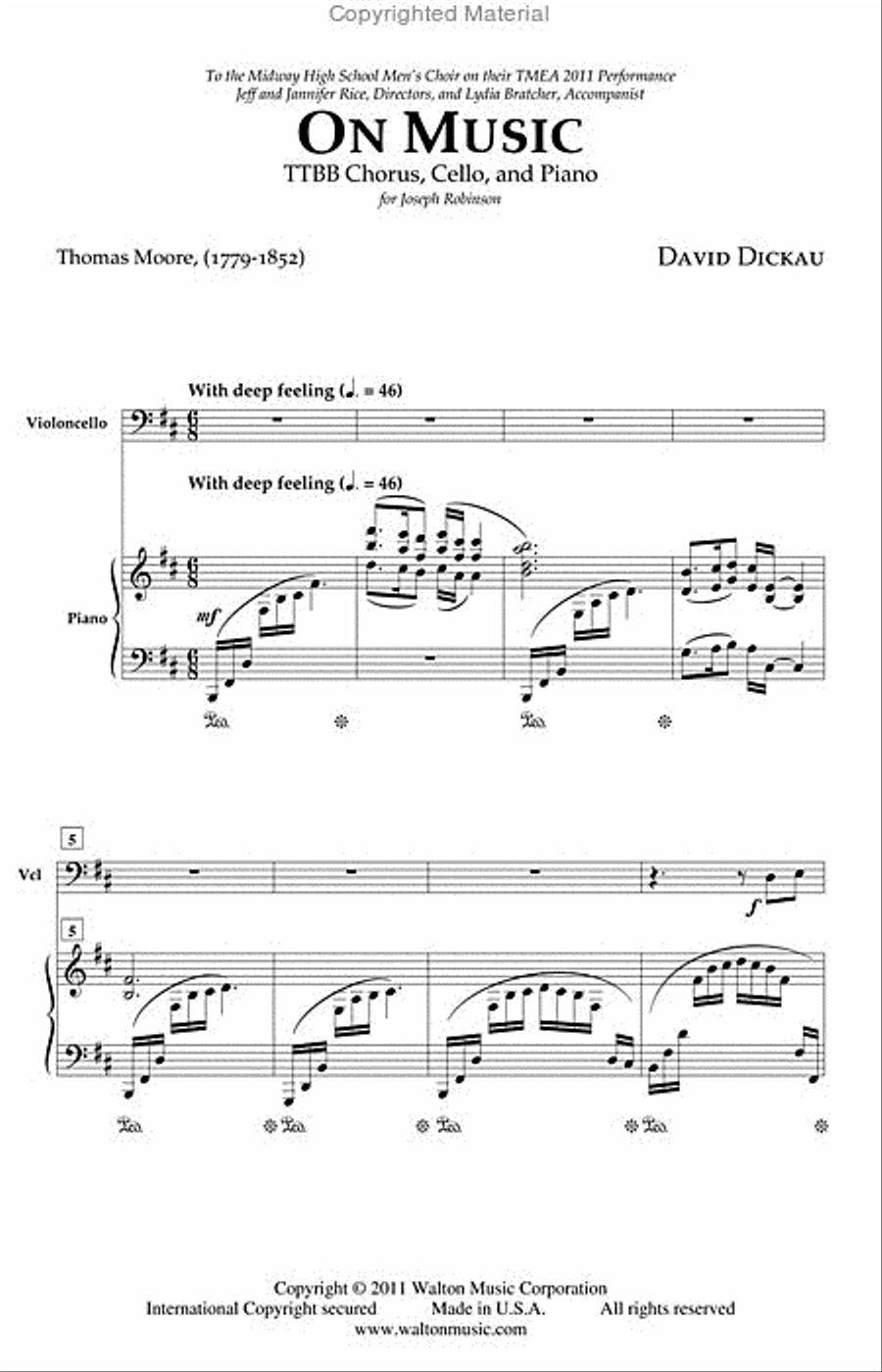 On Music TTBB scores gallery preview page 2