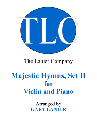 Book cover for MAJESTIC HYMNS, SET II (Duets for Violin & Piano)