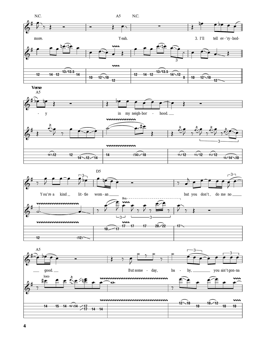 Trouble No More (Someday Baby) Acoustic Guitar scores gallery preview page 4