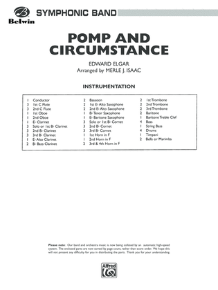 Pomp and Circumstance, Op. 39, No. 1 (Processional): Score