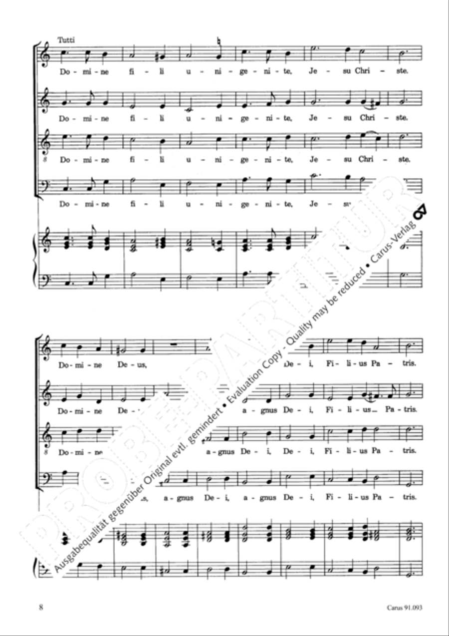 Missa brevis 4-Part scores gallery preview page 11