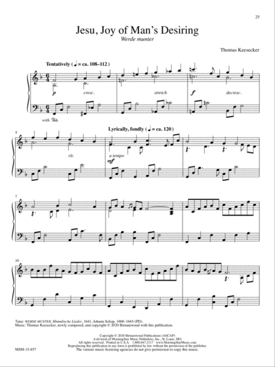 Jesu, Joy of Man’s Desiring Piano Solo scores gallery preview page 1