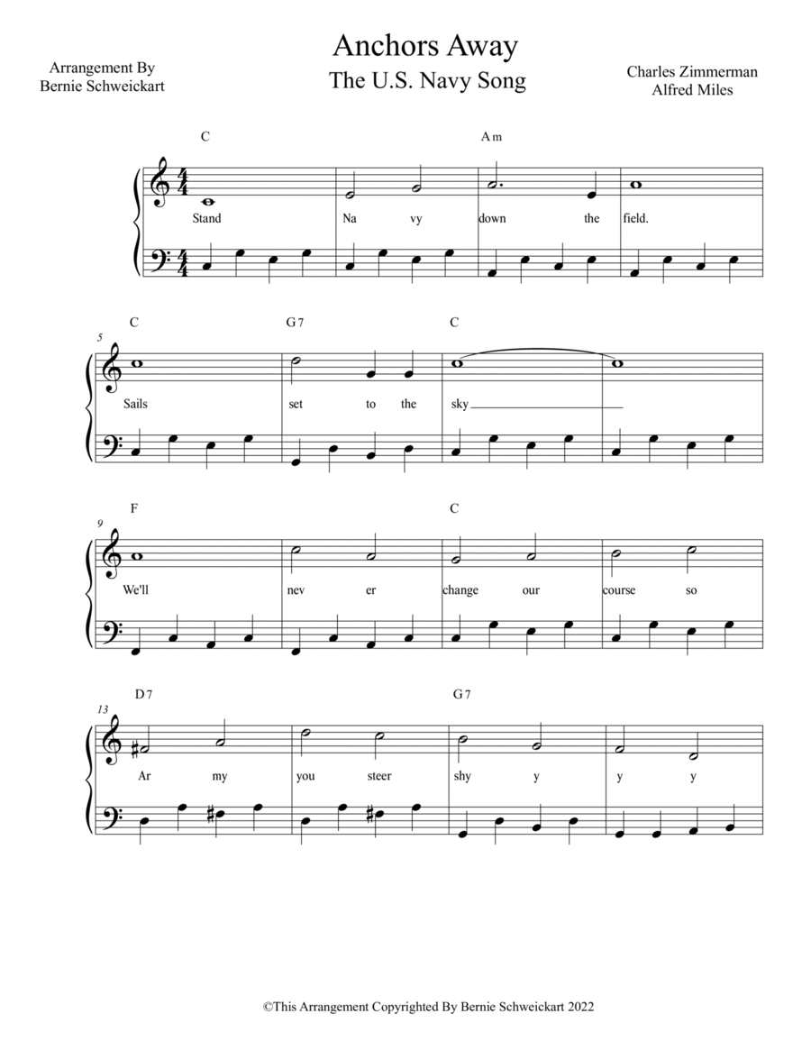 Anchors Aweigh A Cappella scores gallery preview page 1