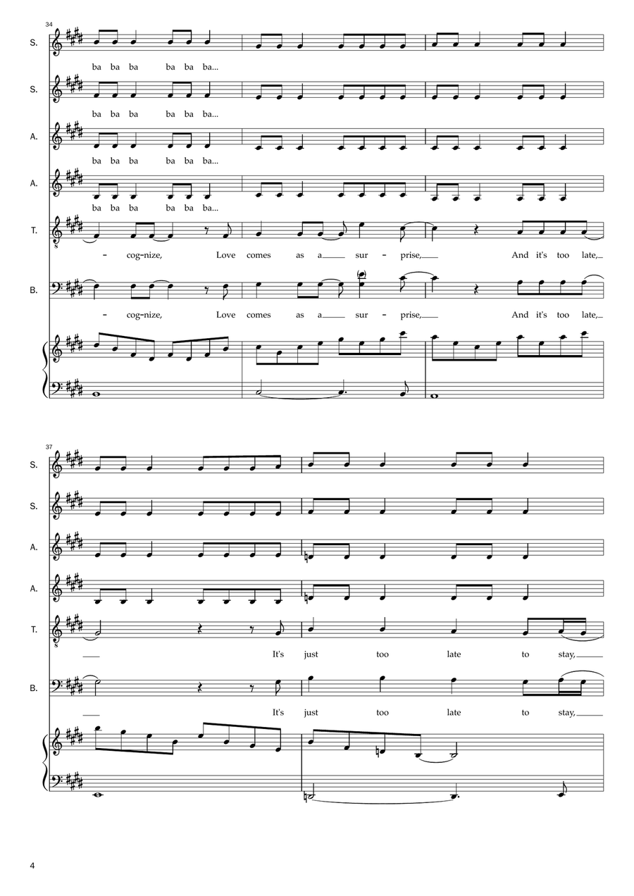 Together In Electric Dreams 4-Part scores gallery preview page 4