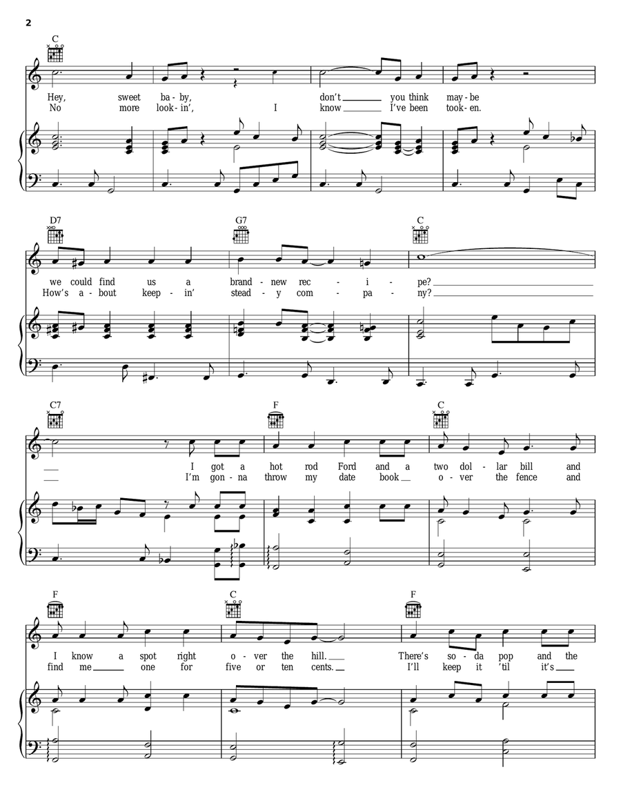 Hey, Good Lookin' Hey, Good Lookin' Piano, Vocal, Guitar scores gallery preview page 2