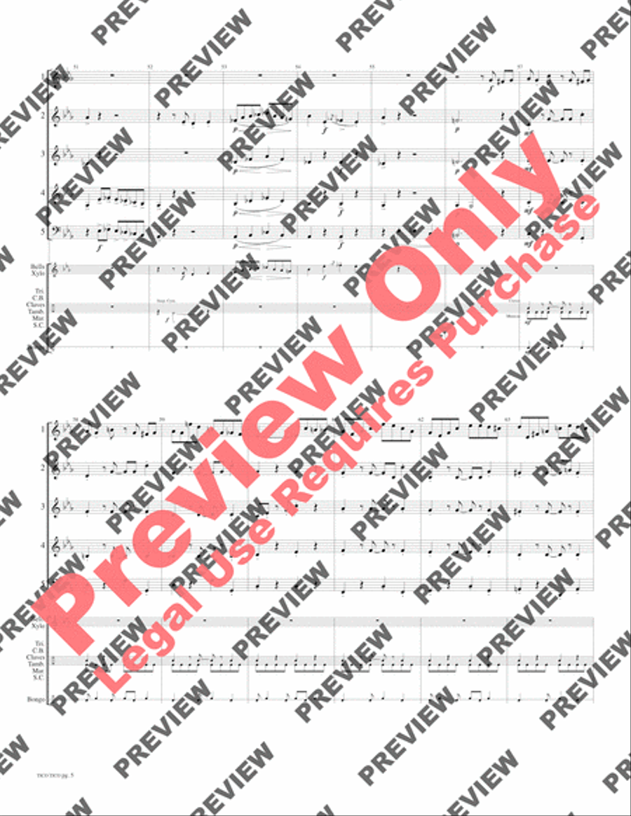 Tico Tico Tico Tico Woodwind Ensemble scores gallery preview page 7
