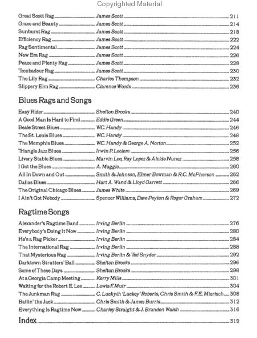 The Library of Ragtime and Early Blues Piano Piano Solo scores gallery preview page 4