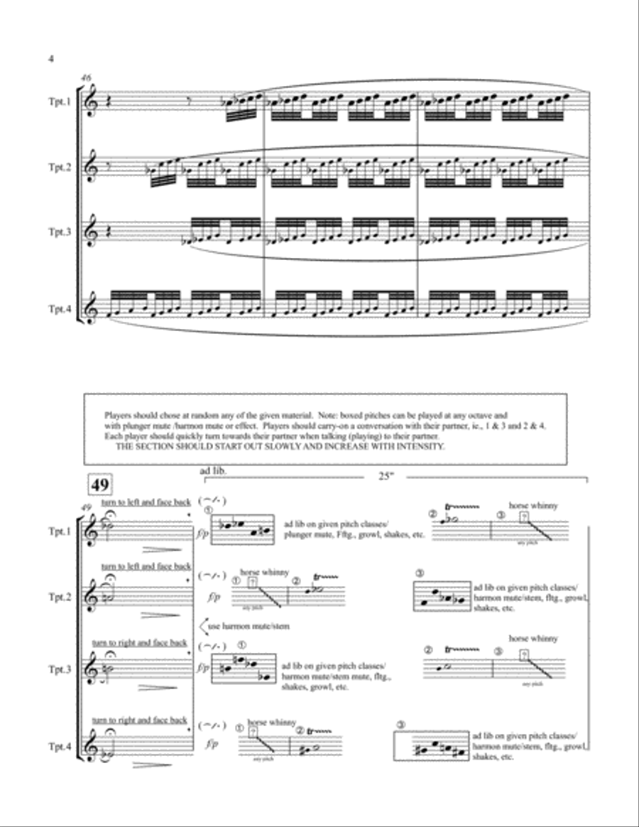 Games for Trumpet Quartet; Net Games, Board Games and Water Games