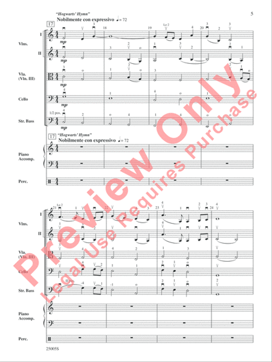 Themes from Harry Potter and the Goblet of Fire String Orchestra scores gallery preview page 6