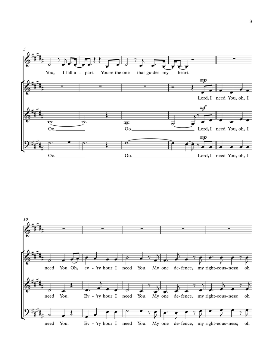 Lord, I Need You 3-Part scores gallery preview page 3