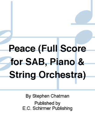 Book cover for Peace (SAB Full Score)