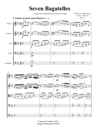 Beethoven: Seven Bagatelles Op. 33 Complete for String Orchestra