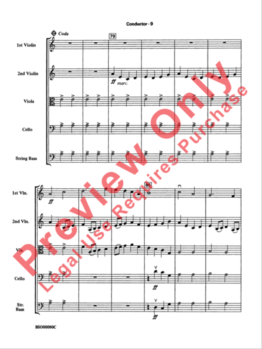 Fantasia for Strings String Orchestra scores gallery preview page 11