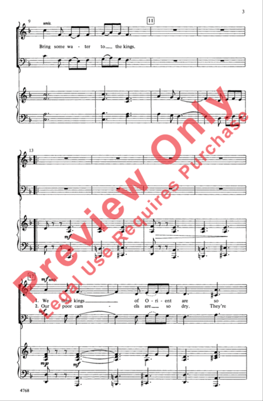 No Well, No Well! (Bring Some Water Jeannette, Isabella!) 3-Part scores gallery preview page 3