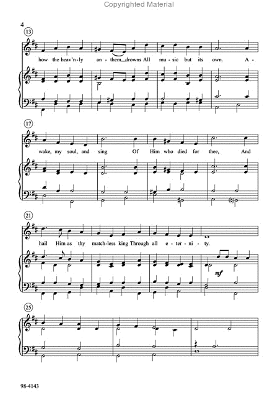 Crown Him with Many Crowns (Behnke) 4-Part scores gallery preview page 3