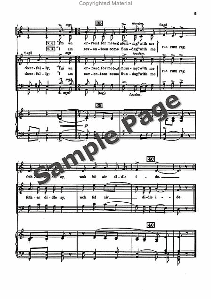 I'm Seventeen Come Sunday 4-Part scores gallery preview page 6