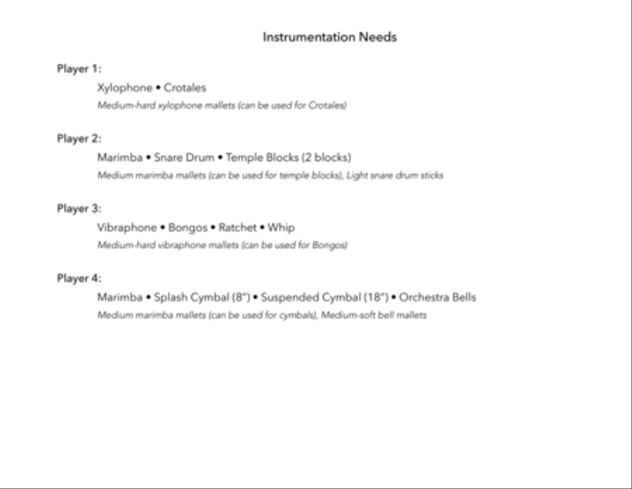 Tom Thumb Suite Percussion Ensemble scores gallery preview page 3