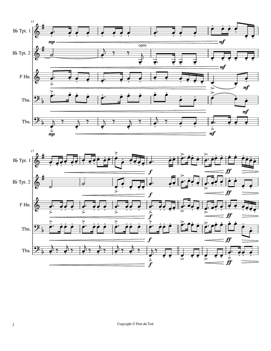British Grenadiers-march Brass Ensemble scores gallery preview page 2