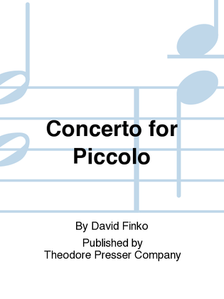Book cover for Concerto For Piccolo