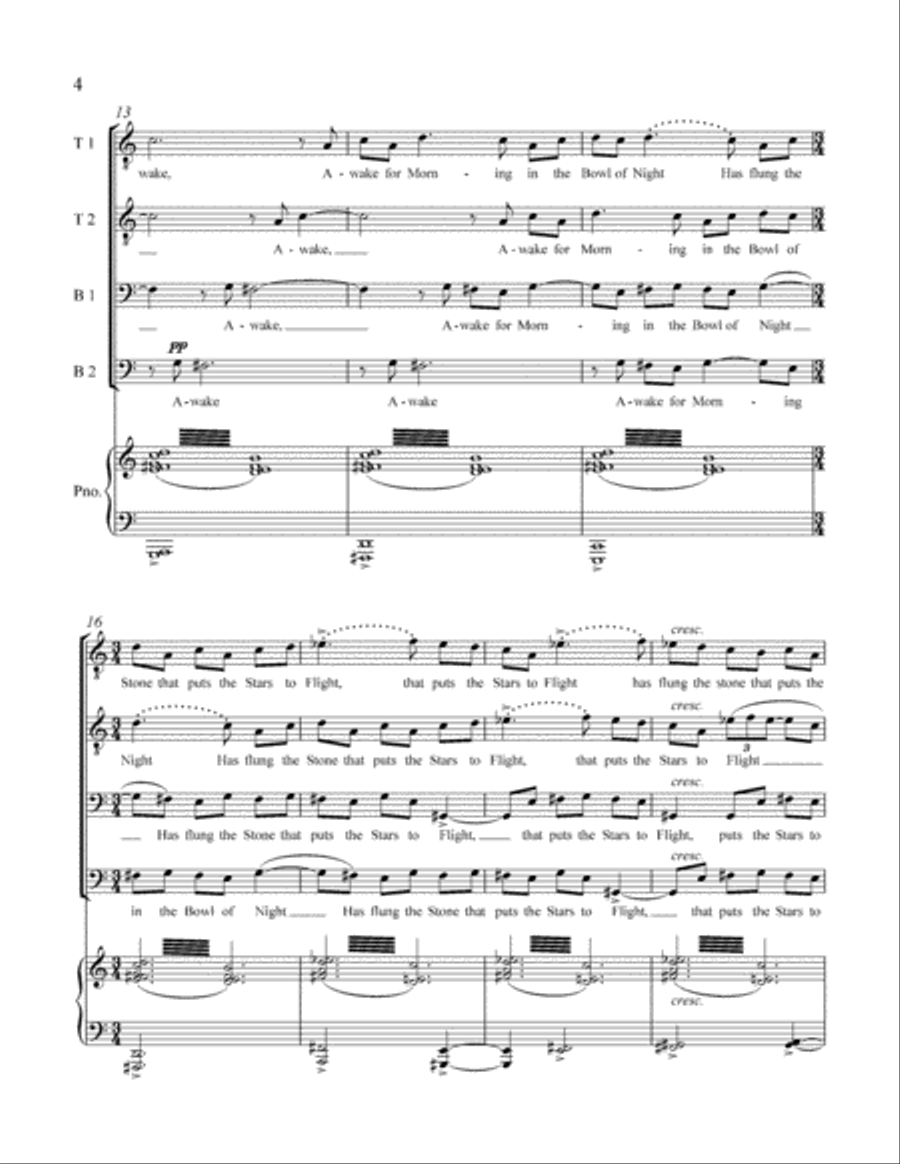 Four Scenes from the Rubaiyat TTBB scores gallery preview page 3