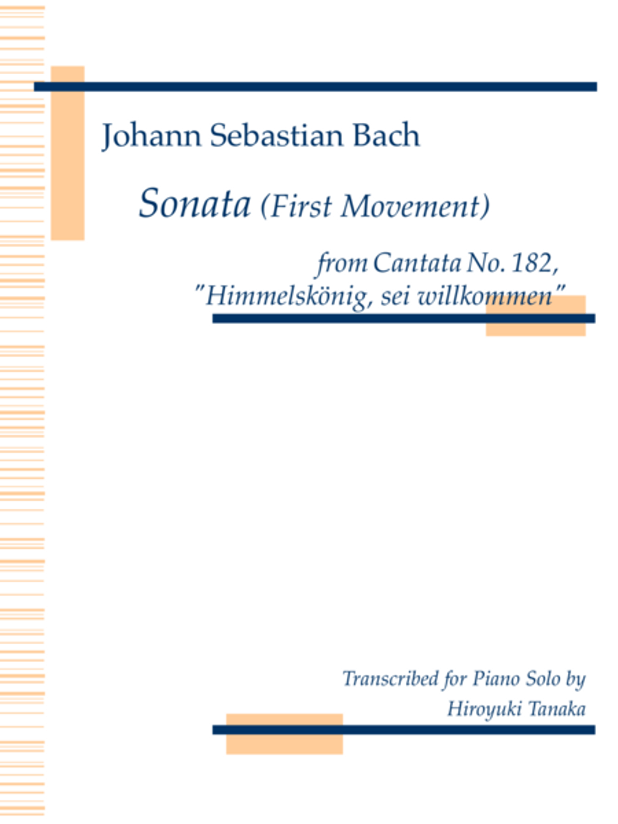 Sonata from Cantata No.182, for piano solo Piano Solo scores gallery preview page 1