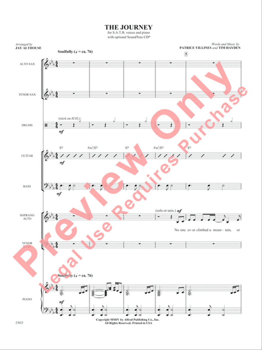 The Journey The Journey Choir scores gallery preview page 2