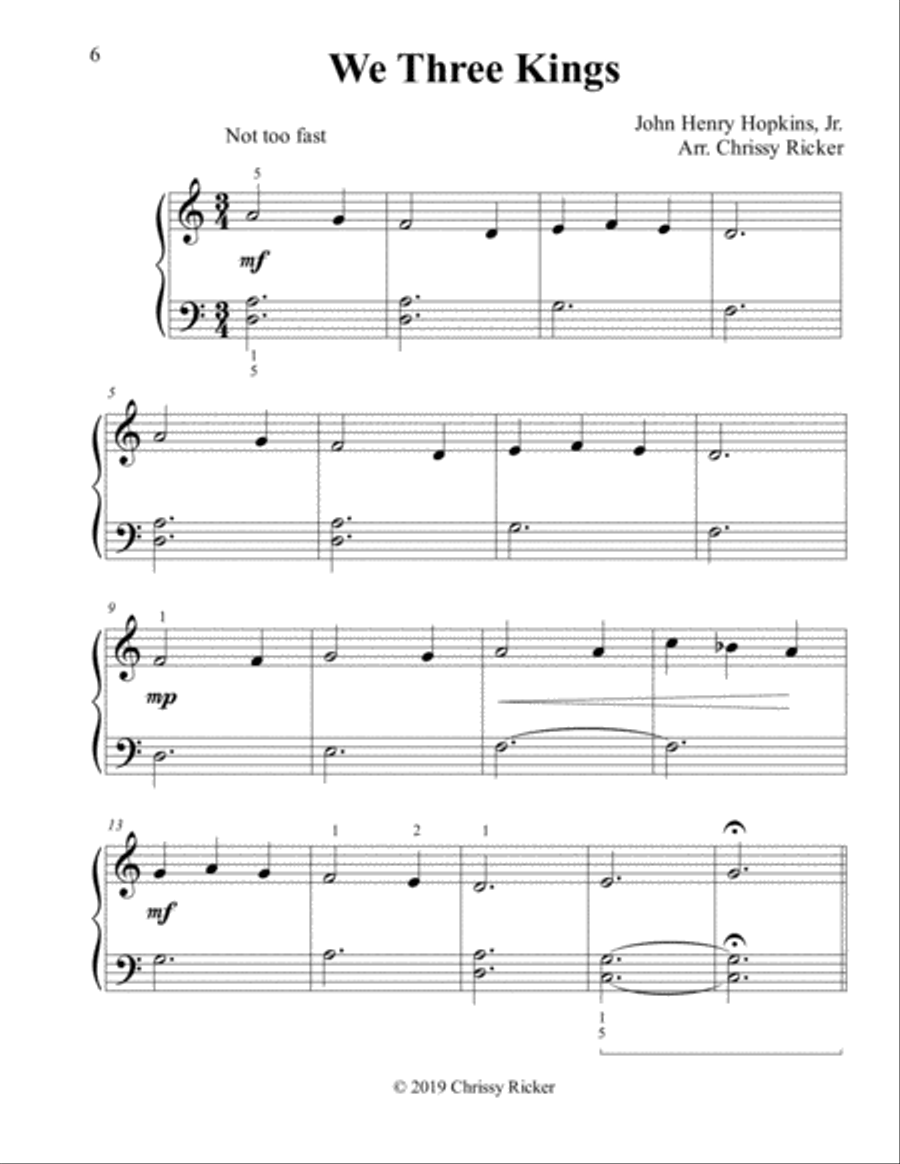 Easy Christmas Favorites - 9 Arrangements for Elementary Piano Easy Piano scores gallery preview page 6