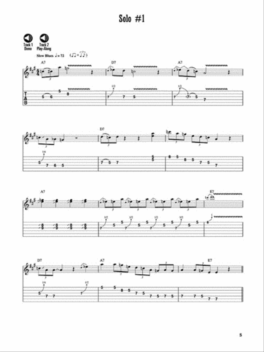 12-Bar Blues Solos Electric Guitar scores gallery preview page 4