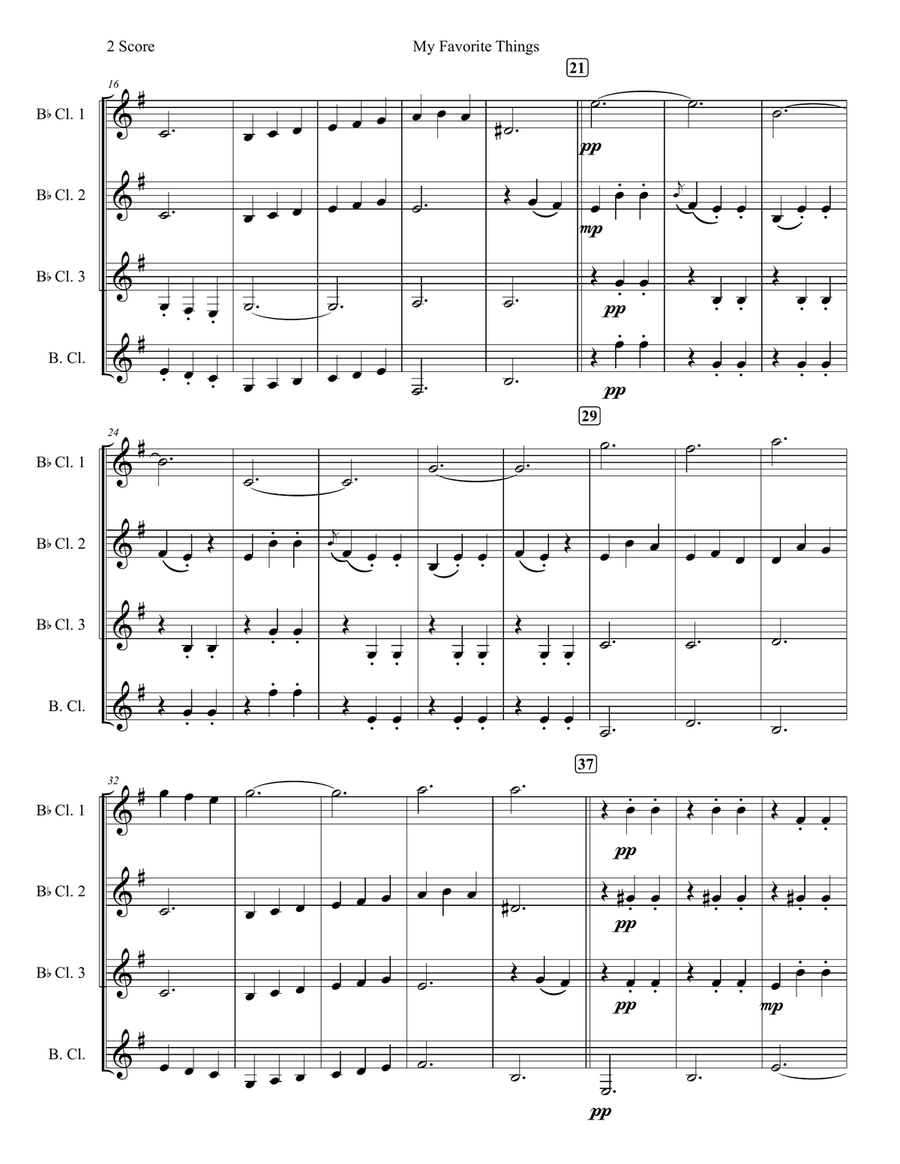 My Favorite Things Woodwind Quartet scores gallery preview page 3