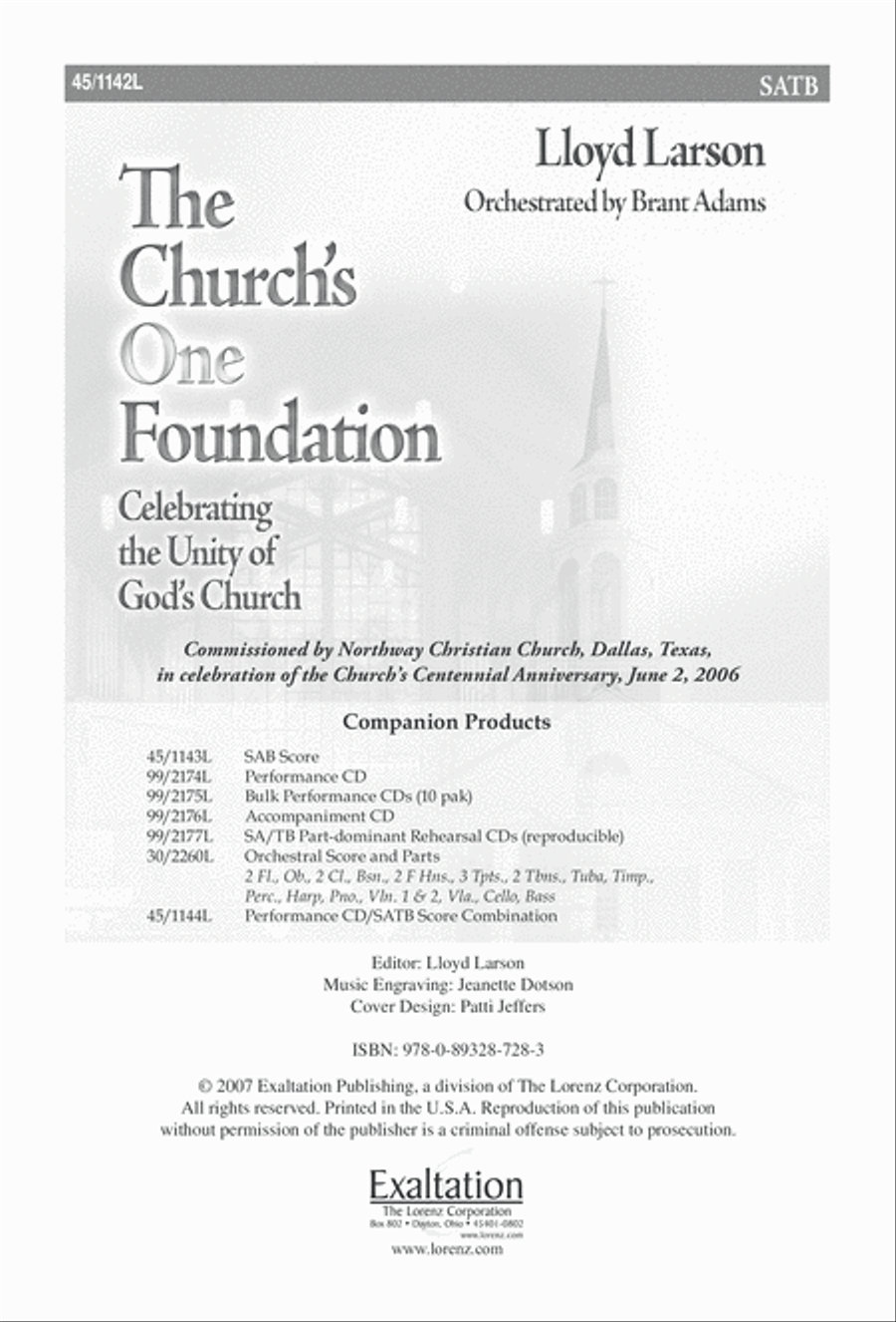 The Church's One Foundation 4-Part scores gallery preview page 3