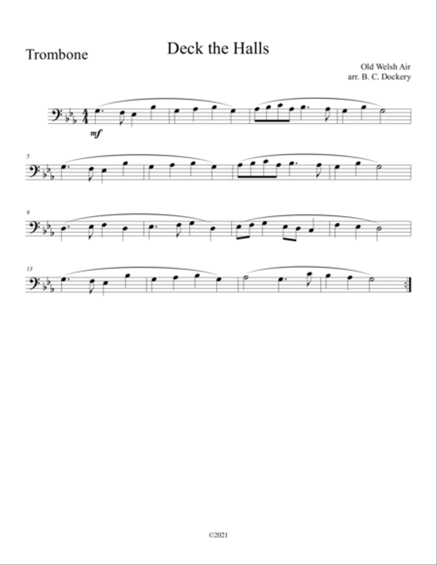 10 Christmas Duets for Trumpet and Trombone with Piano Accompaniment (Vol. 2) Brass Duet scores gallery preview page 6