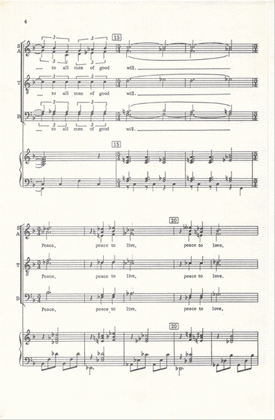 Peace and Joy and Love Divisi scores gallery preview page 4