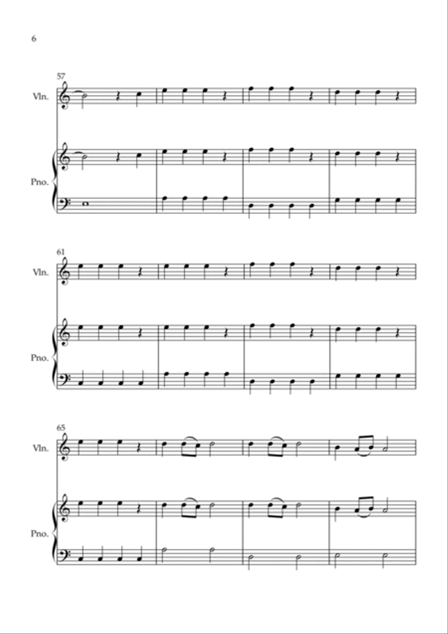 Flowers Violin Solo scores gallery preview page 6