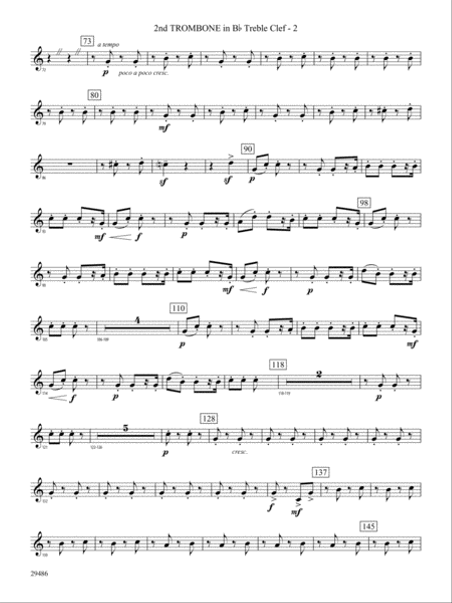 Polka from The Bartered Bride: (World Part) 2nd B-flat Trombone T.C. Concert Band scores gallery preview page 2