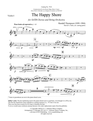 Five Love Songs: 5. The Happy Shore (Downloadable Instrumental Parts)