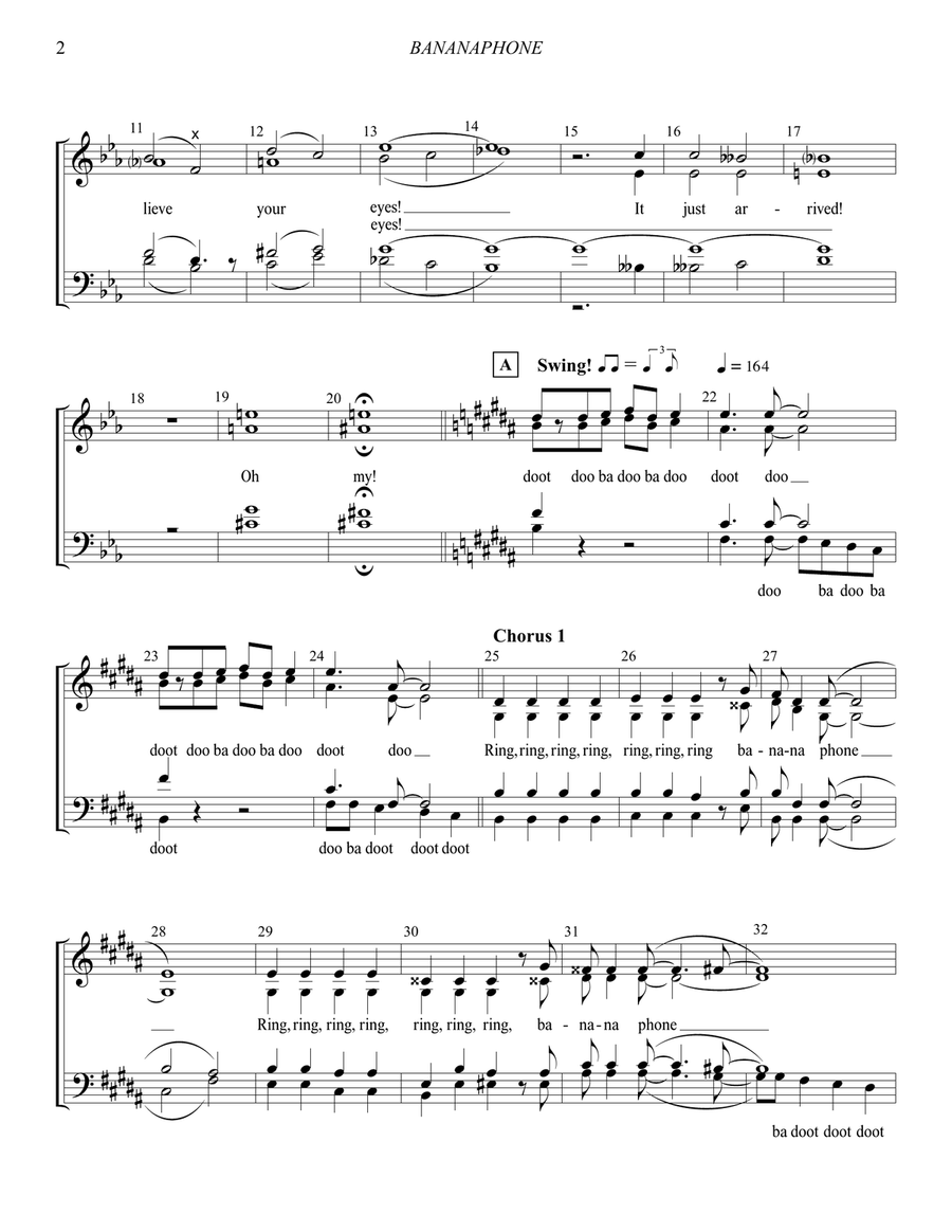 Bananaphone 4-Part scores gallery preview page 3
