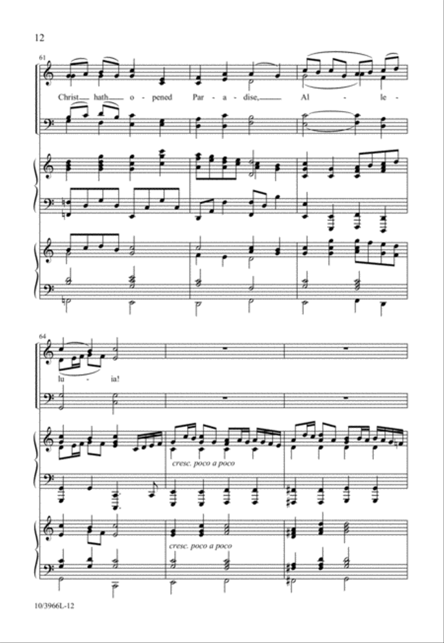 Raise Your Joys and Triumphs High 4-Part scores gallery preview page 13