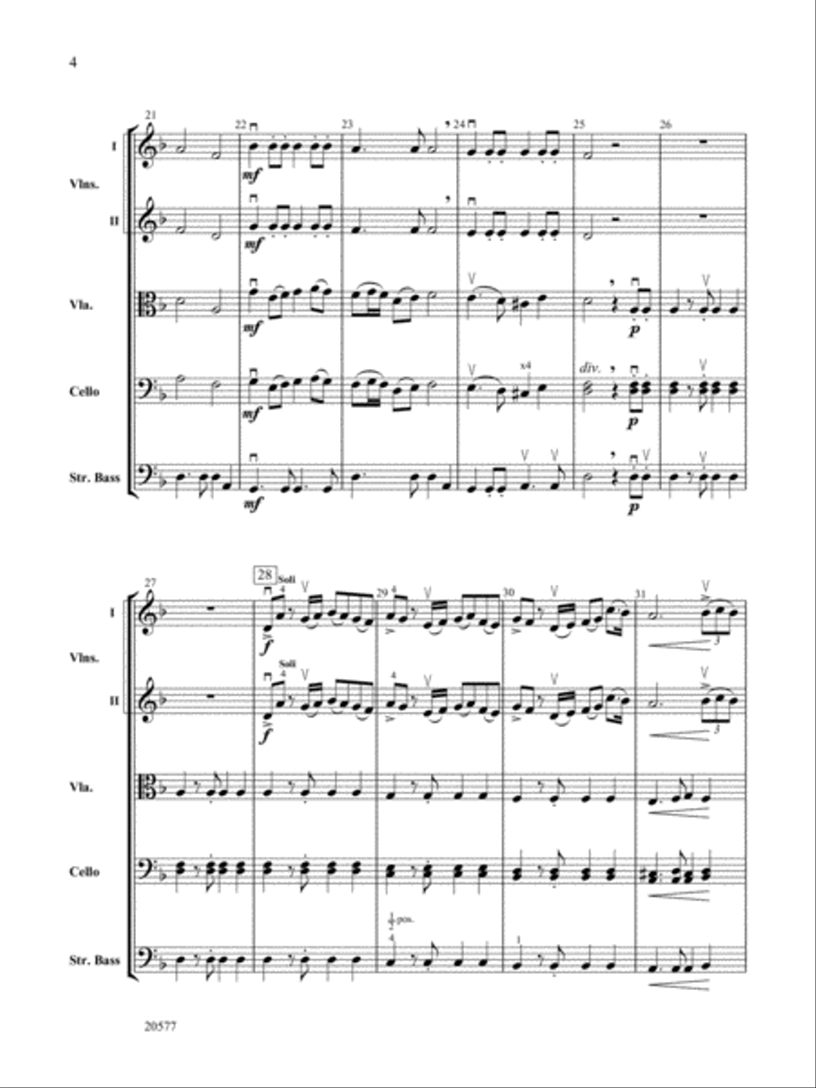 Dos Fuegos: Score String Orchestra scores gallery preview page 4