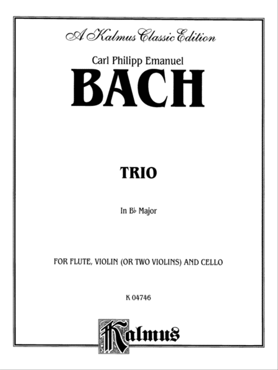 Trio in B-flat for Two Violins