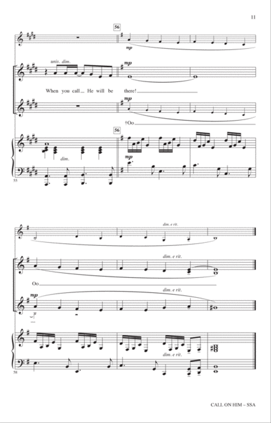 Call On Him Call On Him SSA scores gallery preview page 10