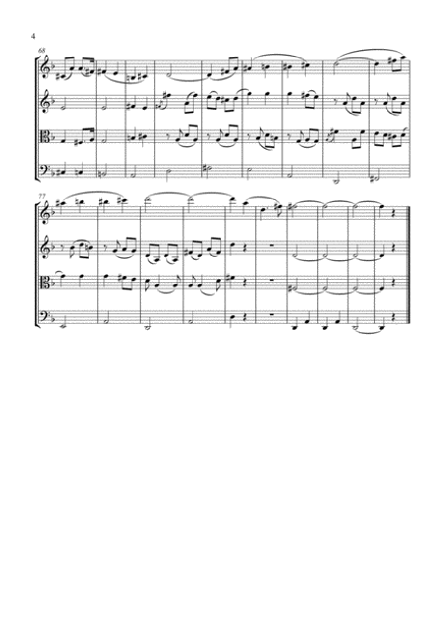 Salut D'amour String Quartet scores gallery preview page 5