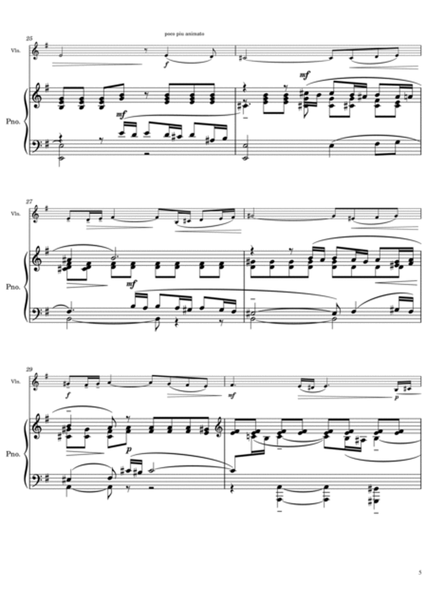 Vocalise by Rachmaninoff Opus34, No.14 for Violin and Piano image number null