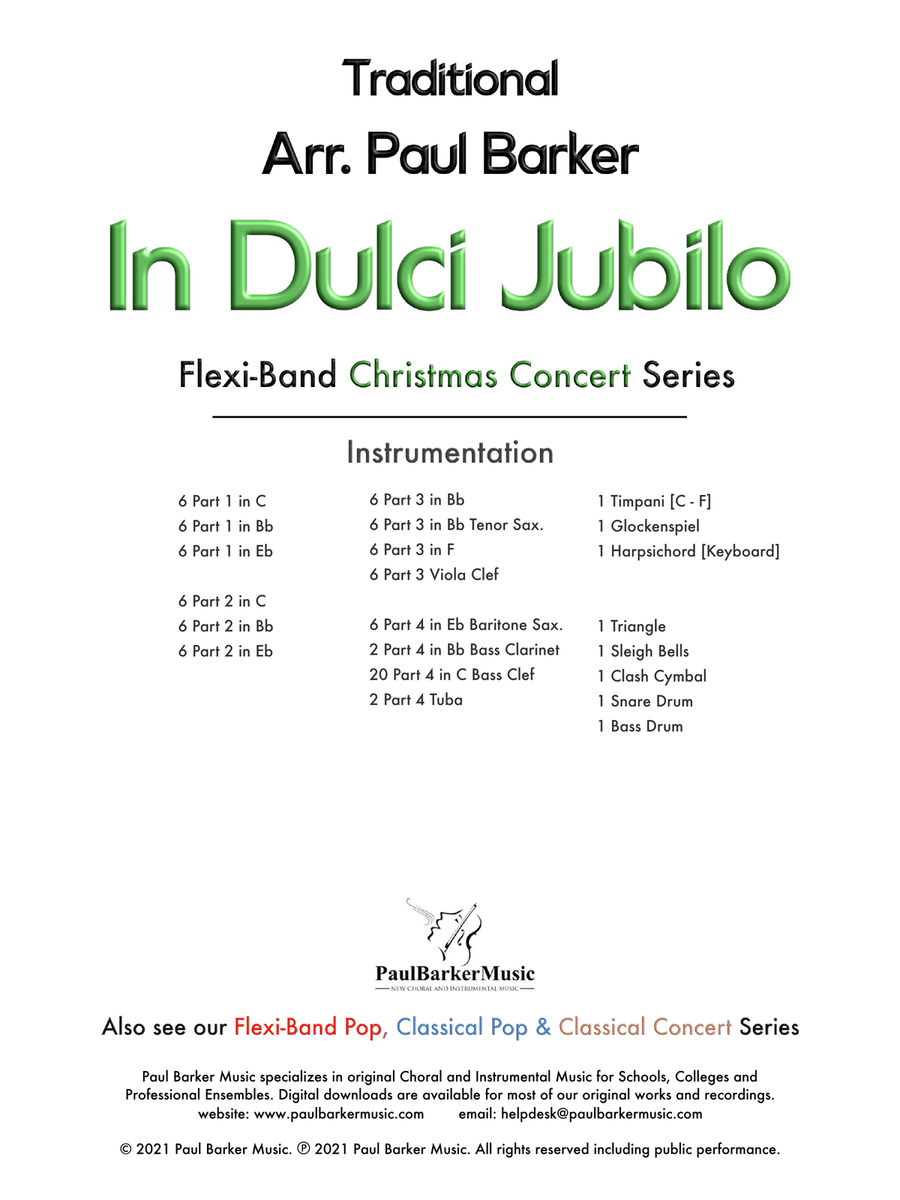 In Dulci Jubilo (Flexible Instrumentation) Concert Band scores gallery preview page 2