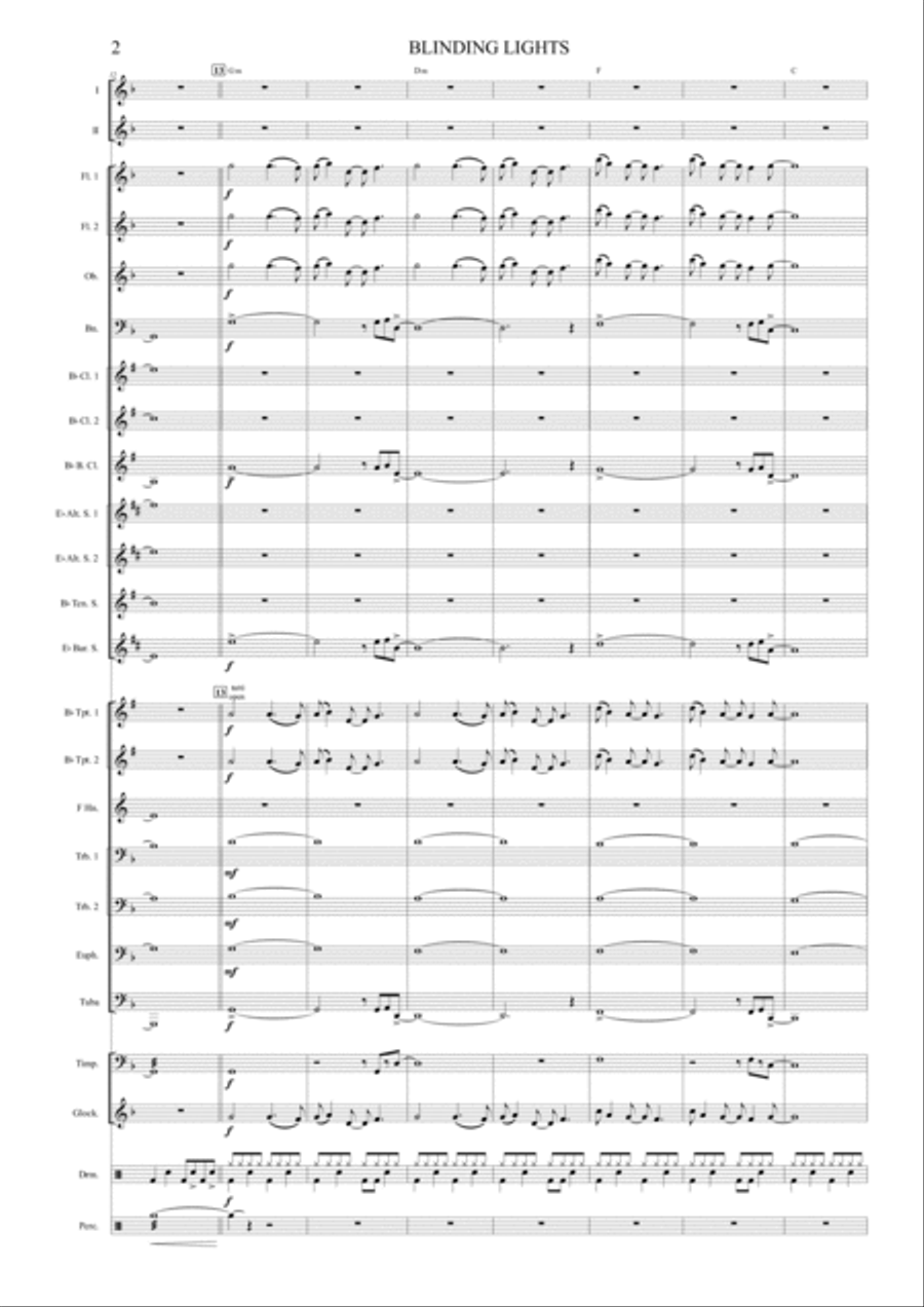 Blinding Lights Concert Band scores gallery preview page 6
