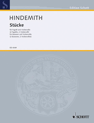 Book cover for Stücke für Fagott und Violincello